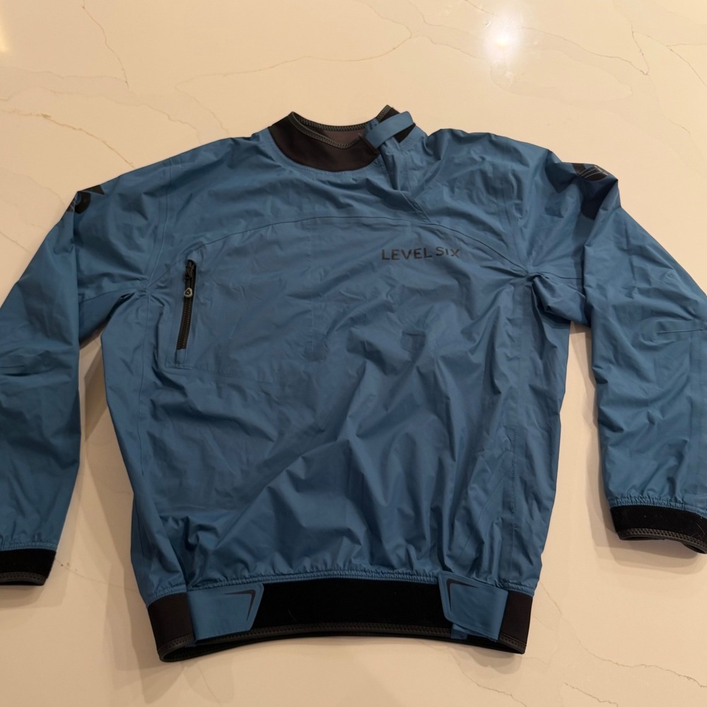 Level Six Blue Splash Top Kayaking Paddling Jacket Mens Size Medium